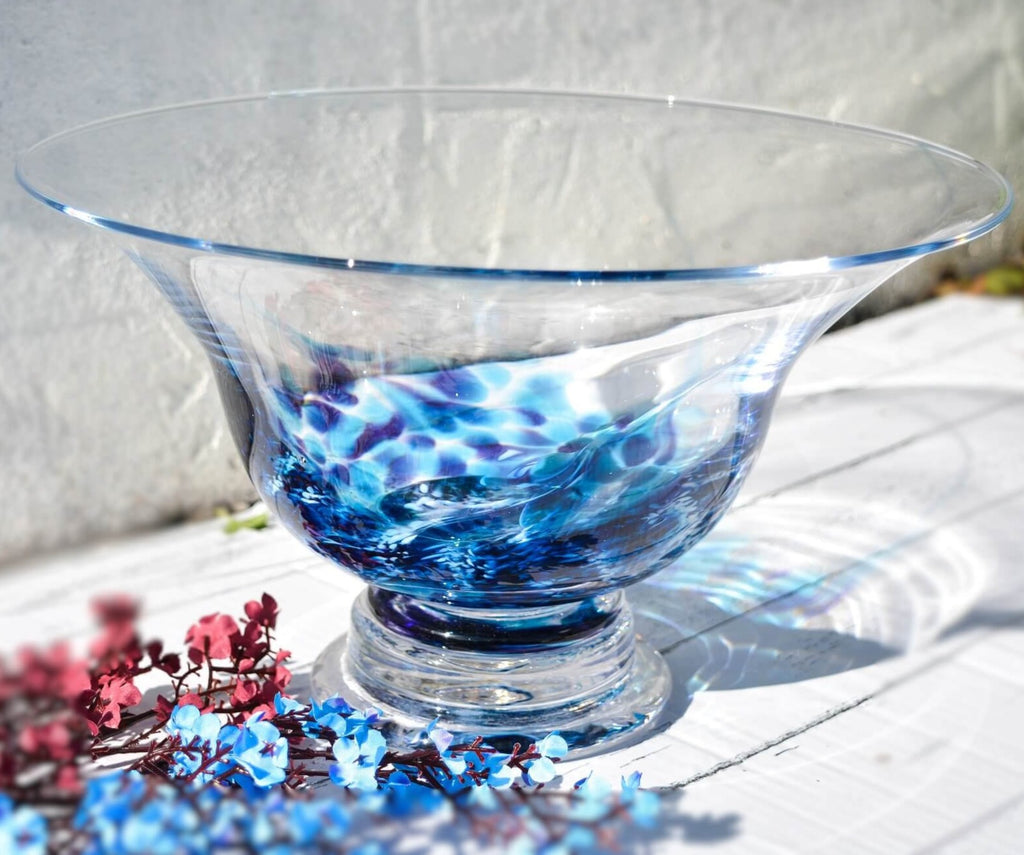 Jerpoint Glass Studio Footed Bowl Heather Jerpoint Glass