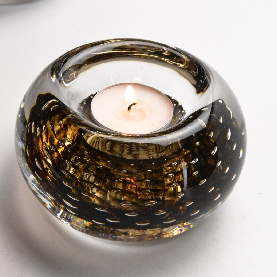Jerpoint Glass Studio | Monochrome Raindrop Tea-Light Holders ...